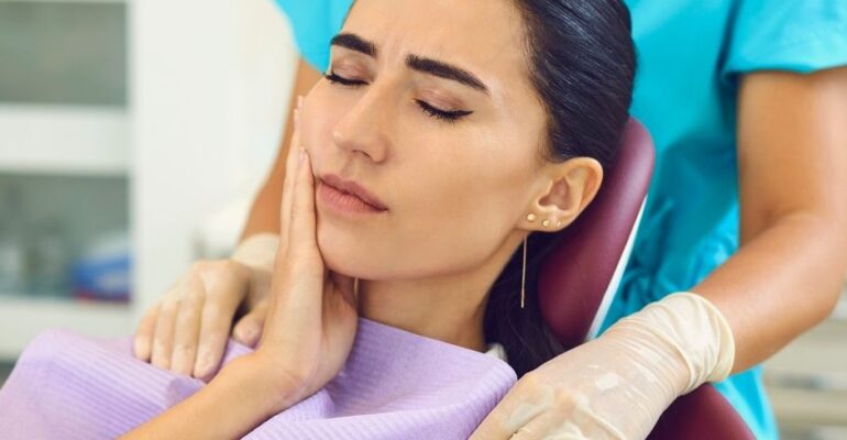 woman with tmj pain