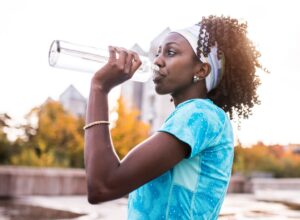woman drinking water | dental health